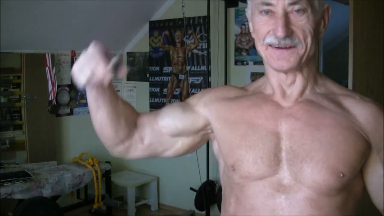 72 letni kulturysta z Polski 74 dni do zawodów moje bicepsy 2022 01 18