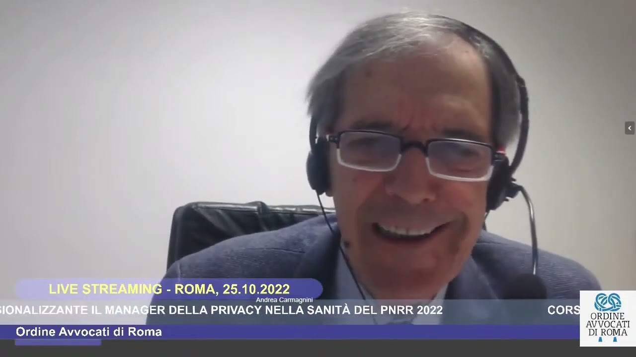 CORSO PROFESSIONALIZZANTE IL MANAGER DELLA PRIVACY NELLA SANITA’ DEL PNRR 2022 - 25.10.2022