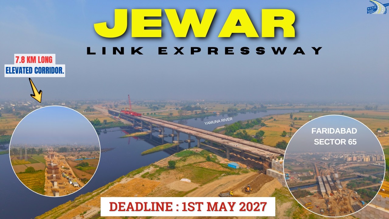 Jewar Link Expressway : 7.8 KM Elevated Stretch Approved | Insane Progress🔥| March 2026