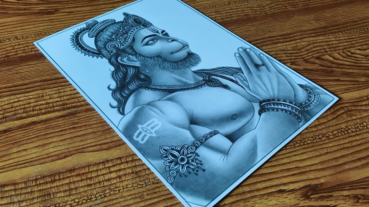 🚩 Mahabali Hanuman drawing // pencil ✏️ sketch 