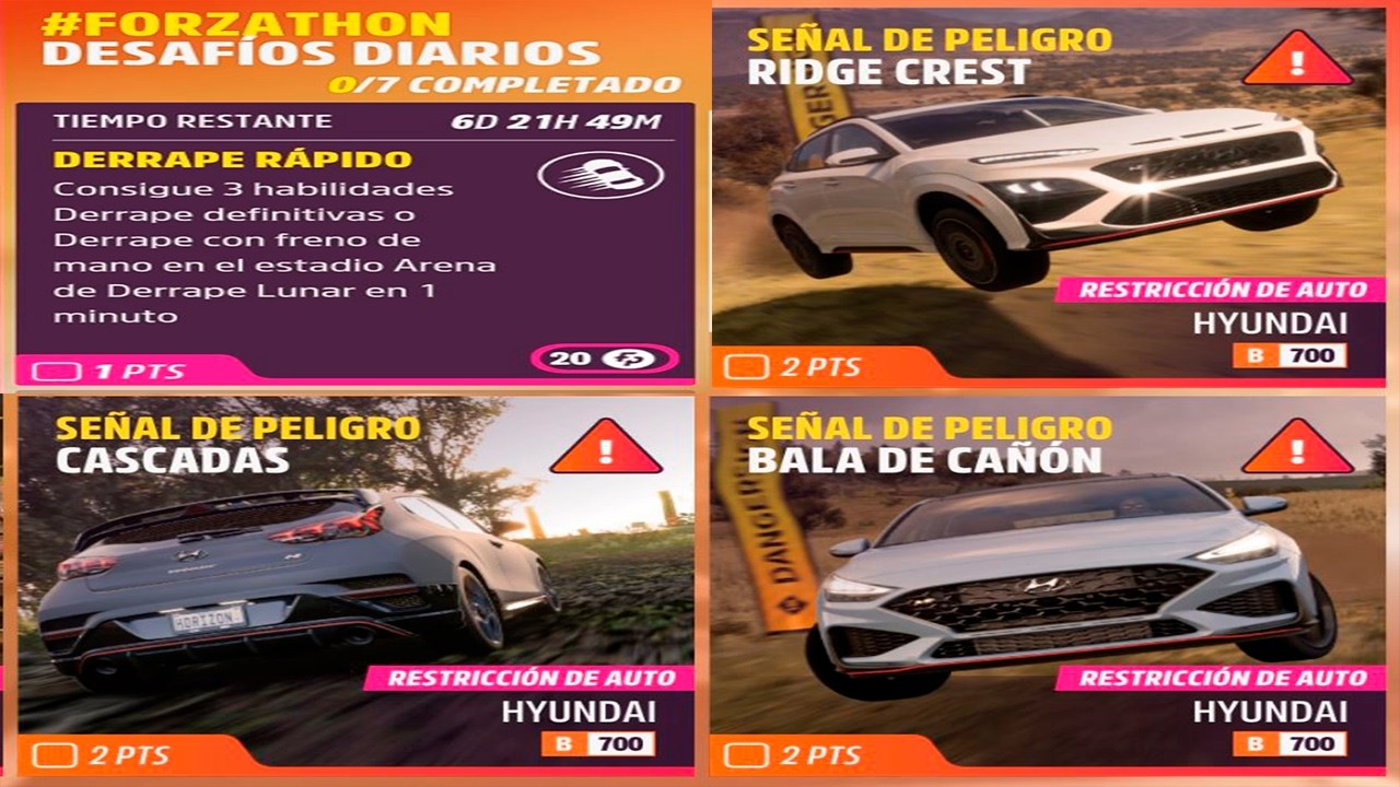 🚨FORZA HORIZON 5 Invierno Serie 56 Acrobacias P R CASCADAS, BALA DE CAÑÓN, RIDGE CREST y DIARIA🚨🚨