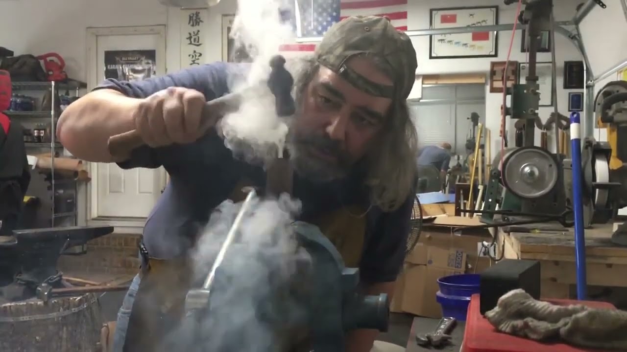 Knife making - how to do a handle burn through with tips!
