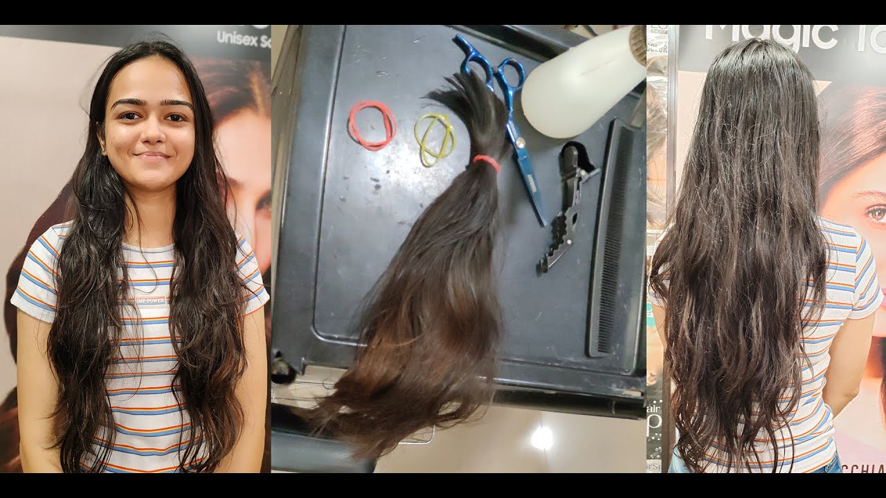 Very Long Hair Chopped at Magic Touch Unisex Salon (Watch Till The End For Final Look)