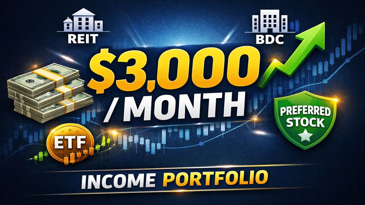 Как создать инвестиционный портфель с доходом в 3000 долларов в месяц (только дивиденды)