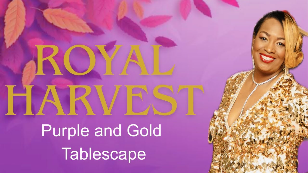 Harvest Royalty:  Purple and Gold Tablescape 