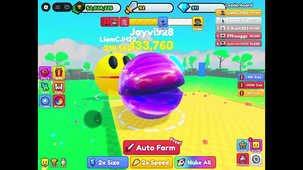 Speed running eat balls