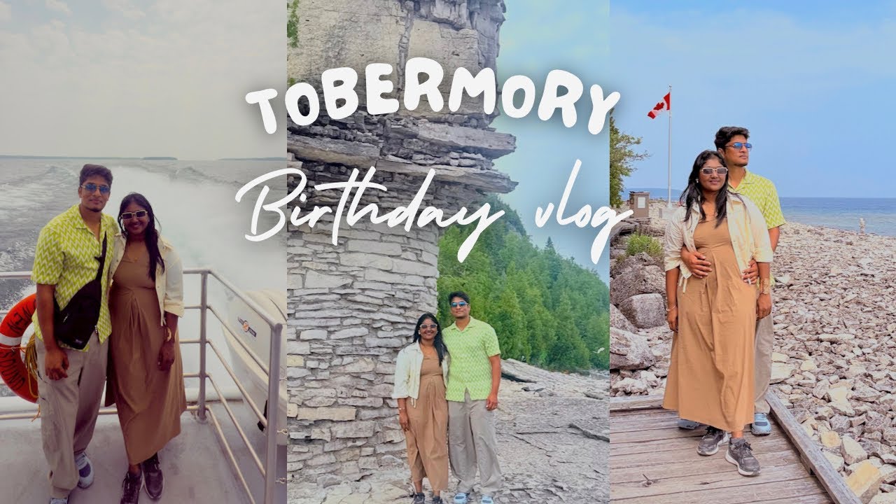 🎉 Adventure Birthday Trip to Tobermory | Flowerpot Island Cruise 🌊 | Travel Vlog 🇨🇦