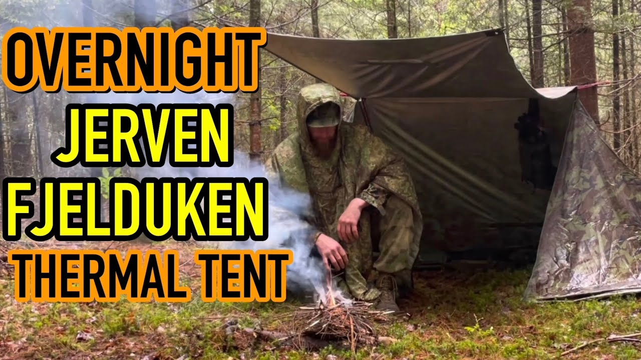 Overnight JERVEN TENT heavy rain Norwegian Special Forces Thermal Shelter