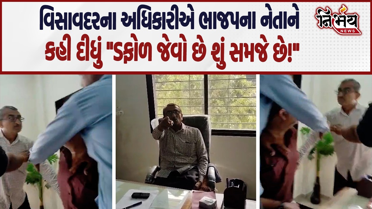 Visavadar માં જોરદાર બબાલ અધિકારીએ ભાજપના નેતાને કહી દીધું 