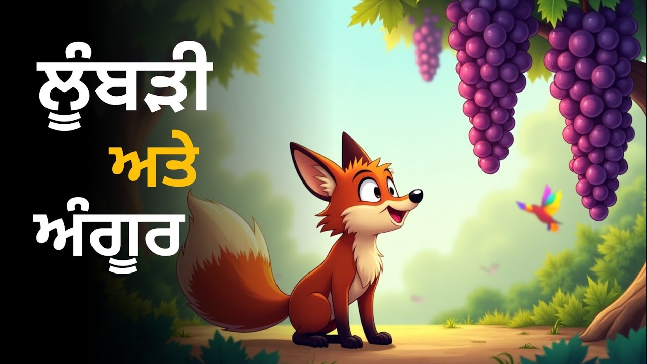 ਲੂੰਬੜੀ ਅਤੇ ਅੰਗੂਰ 🍇 | ਪੰਜਾਬੀ ਨੈਤਿਕ ਕਹਾਣੀ | Punjabi Moral Story | Kida Story