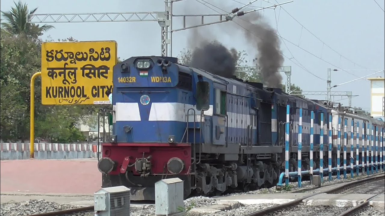 Emergency Brake & Twin Alcos Chugging Departure | Indian Railways