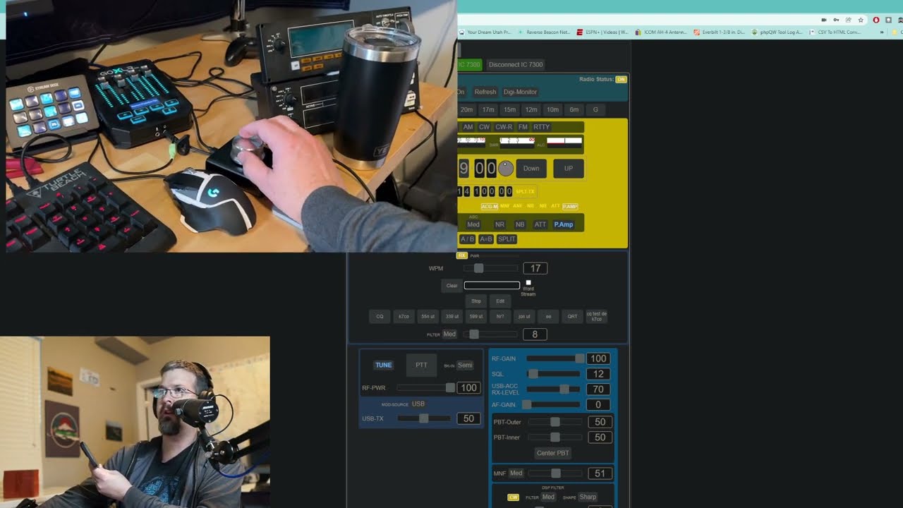 Icom IC-7300 Remote Operating! POTA, RemoteTx.net and more! Ham Radio !