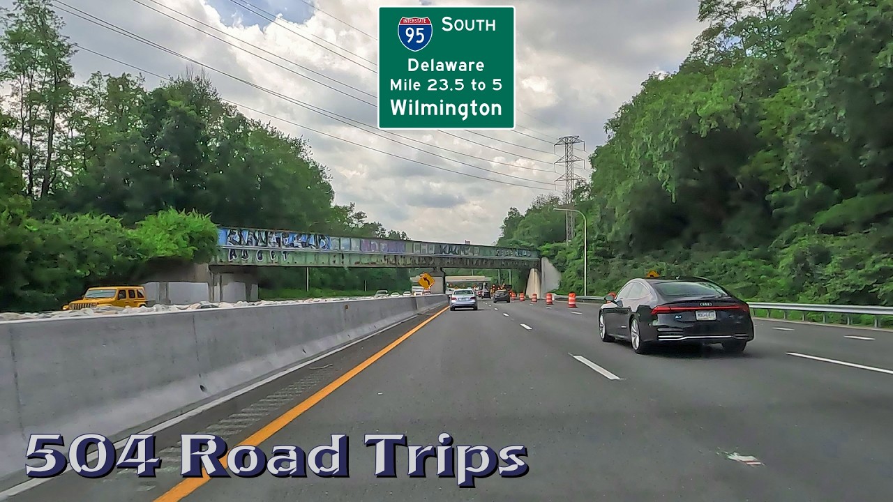 ⁴ᴷ Road Trip #1082 - I-95 S - Delaware Mile 23.5 to 5 - New Castle County/Wilmington