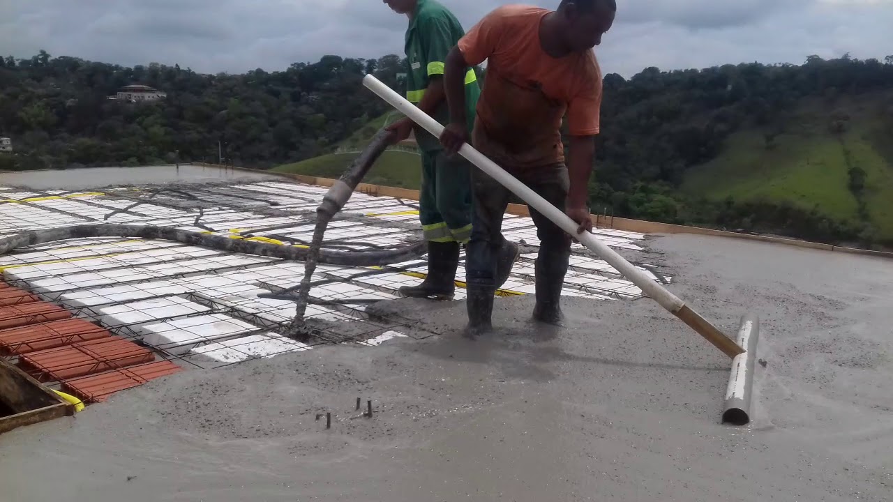 Laje de EPS concreto usinado + Bomba 75 metros quadrados