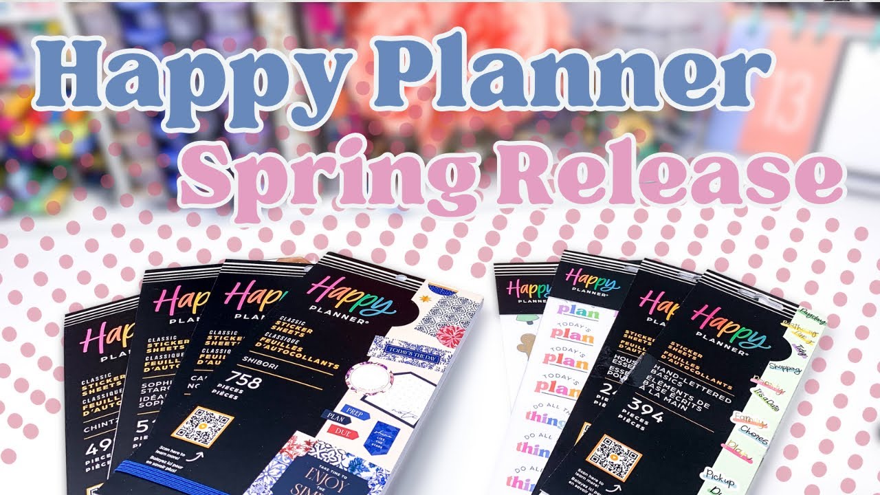 Happy Planner Spring Release 2024 STICKERS Flip Throughs