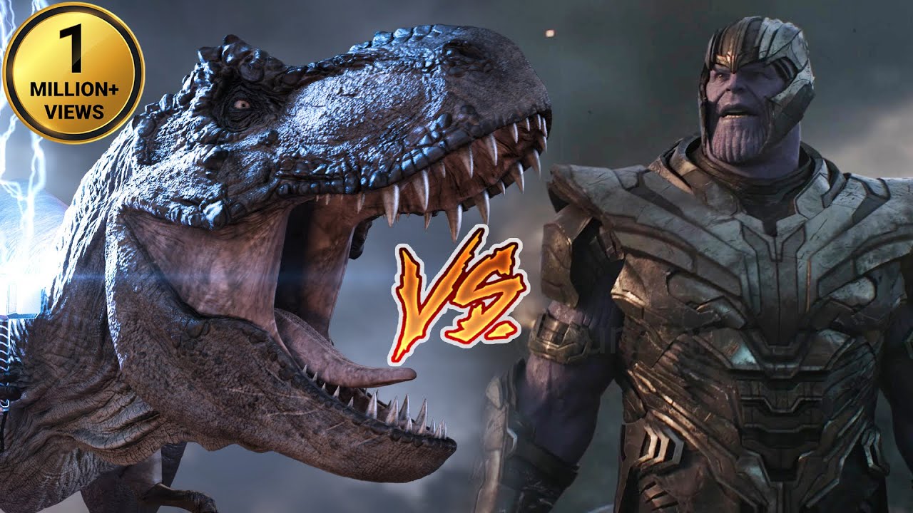 T-Rex VS Thanos | Jurassic World Dinosaur Fan Marvel Movie
