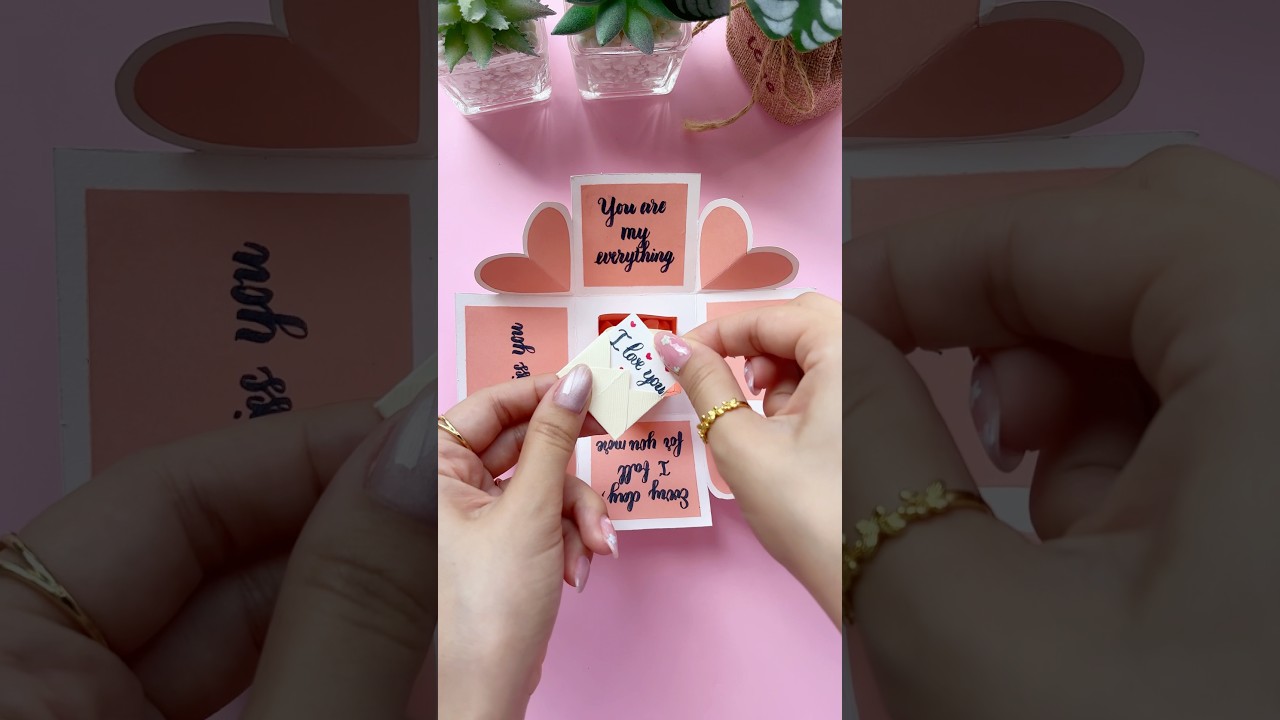 How to Make a Love Box | Cute Surprise for Crush 💌 #shorts #halyncalligraphy #diy