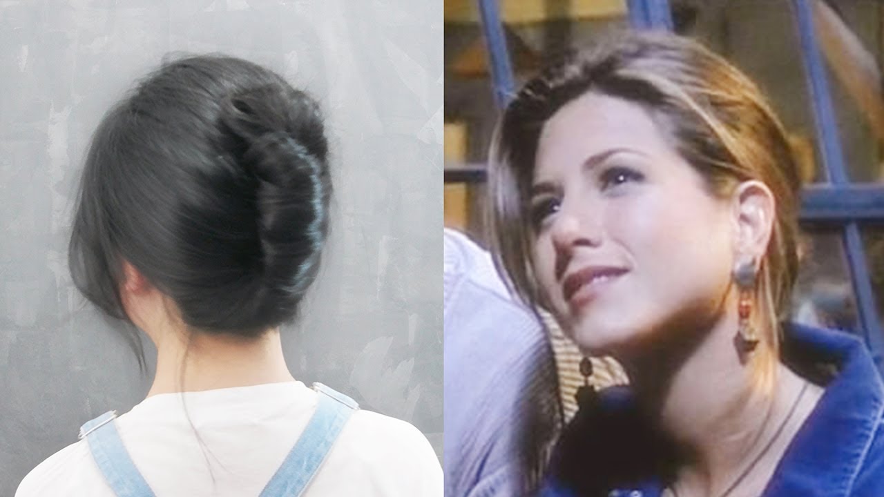 Friends Rachel Hairstyles Tutorials  适合扁头的发型教程！老友记瑞秋盘发的时候可太好看了