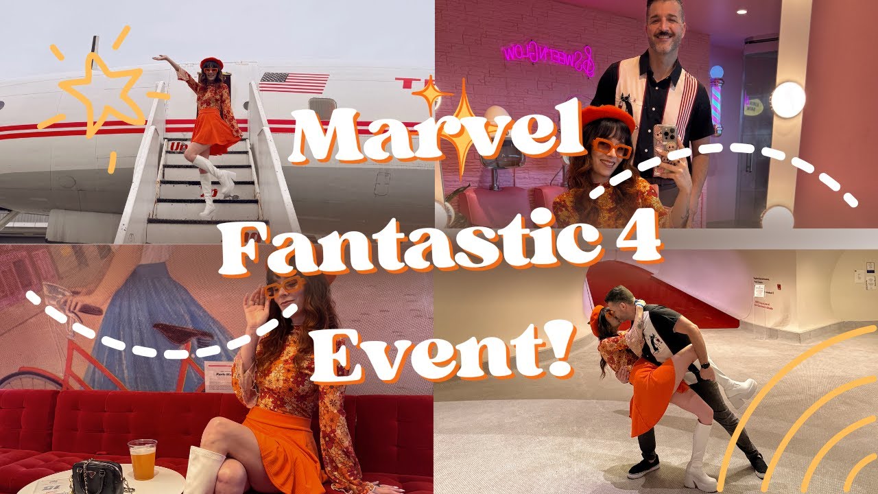 Disney Marvel Fantastic Four Party at TWA Hotel in New York City! Vlog, Behind the scenes and Merch!