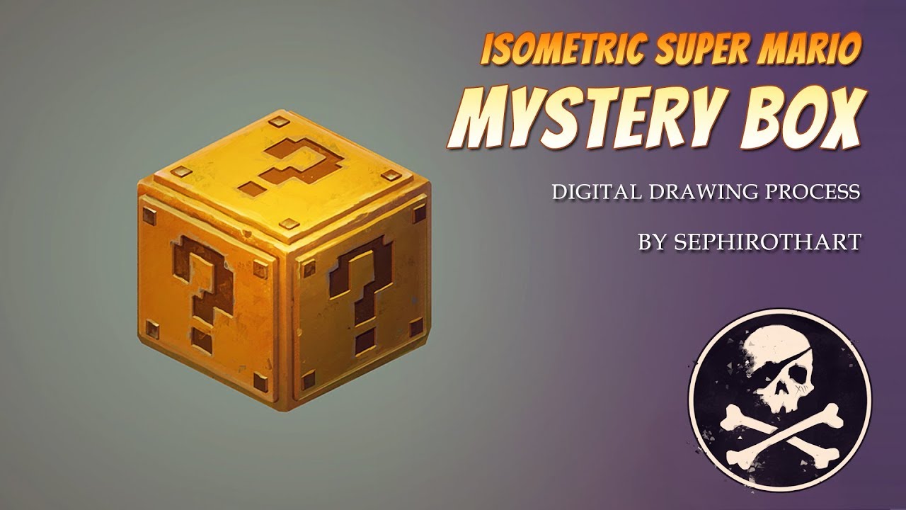 ISOMETRIC MYSTERY BOX in Photoshop! Digital Drawing Process [PART 2] ● Sephiroth Art