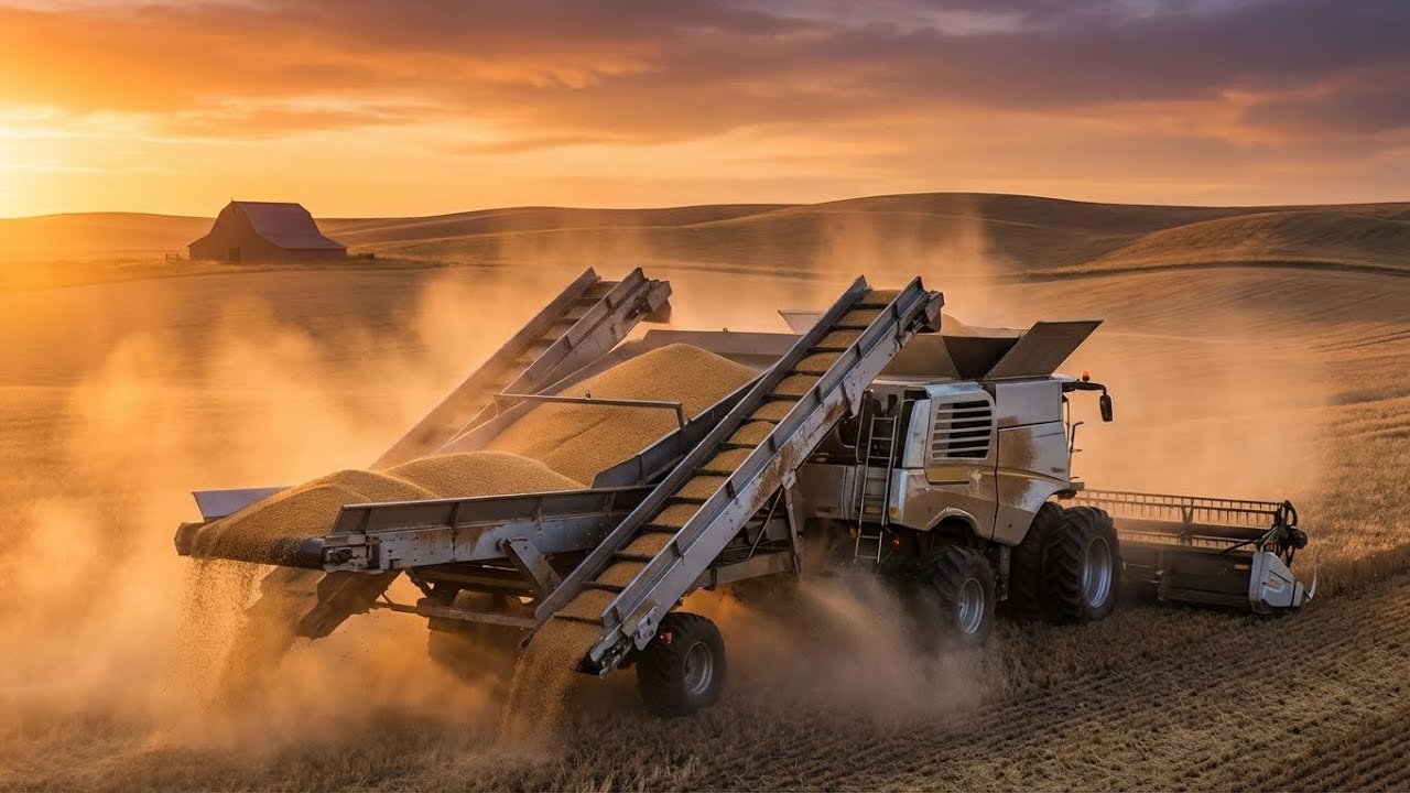 Modern Harvest Machines That Collect Millions of Tons — Farming at Full Industrial Scale