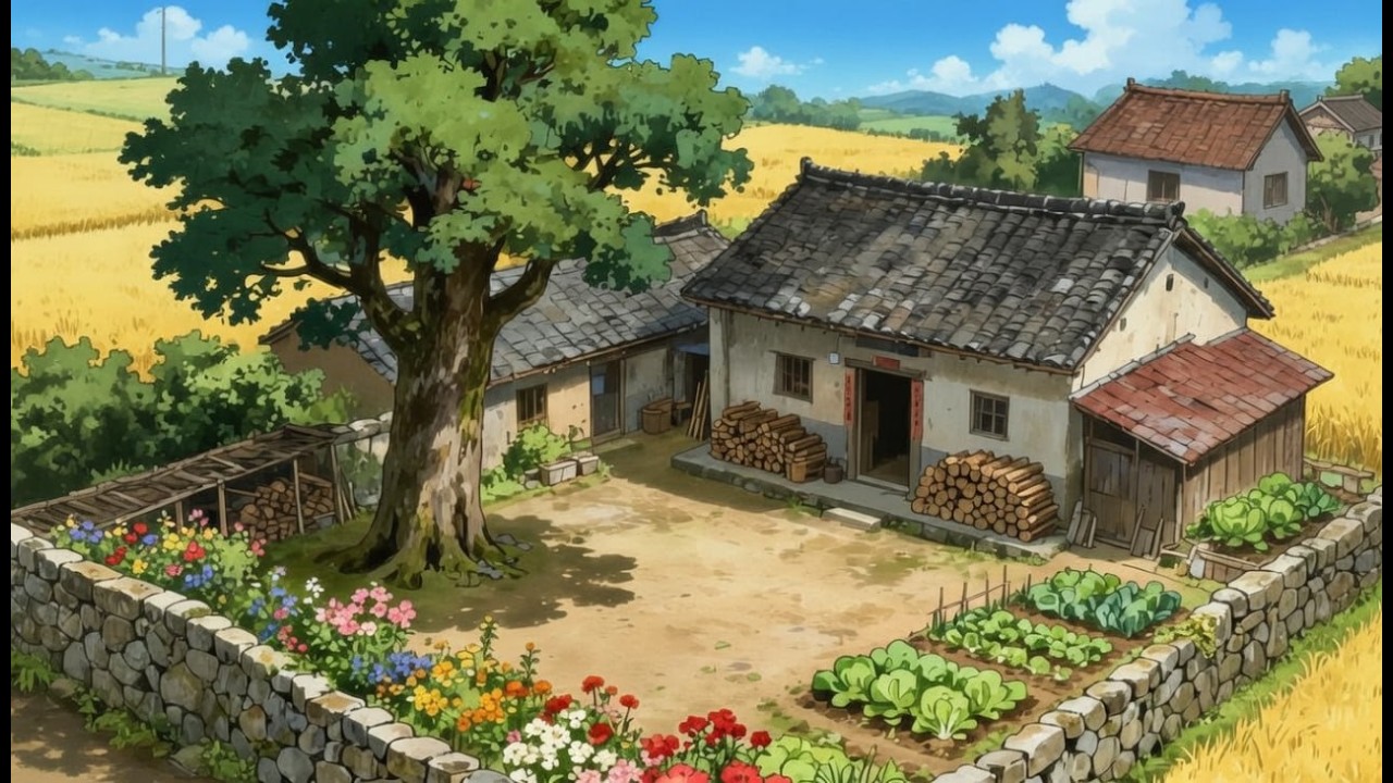 A Day in the Countryside – Peaceful Village Life Aesthetic – Slow Living🌿🕊animation