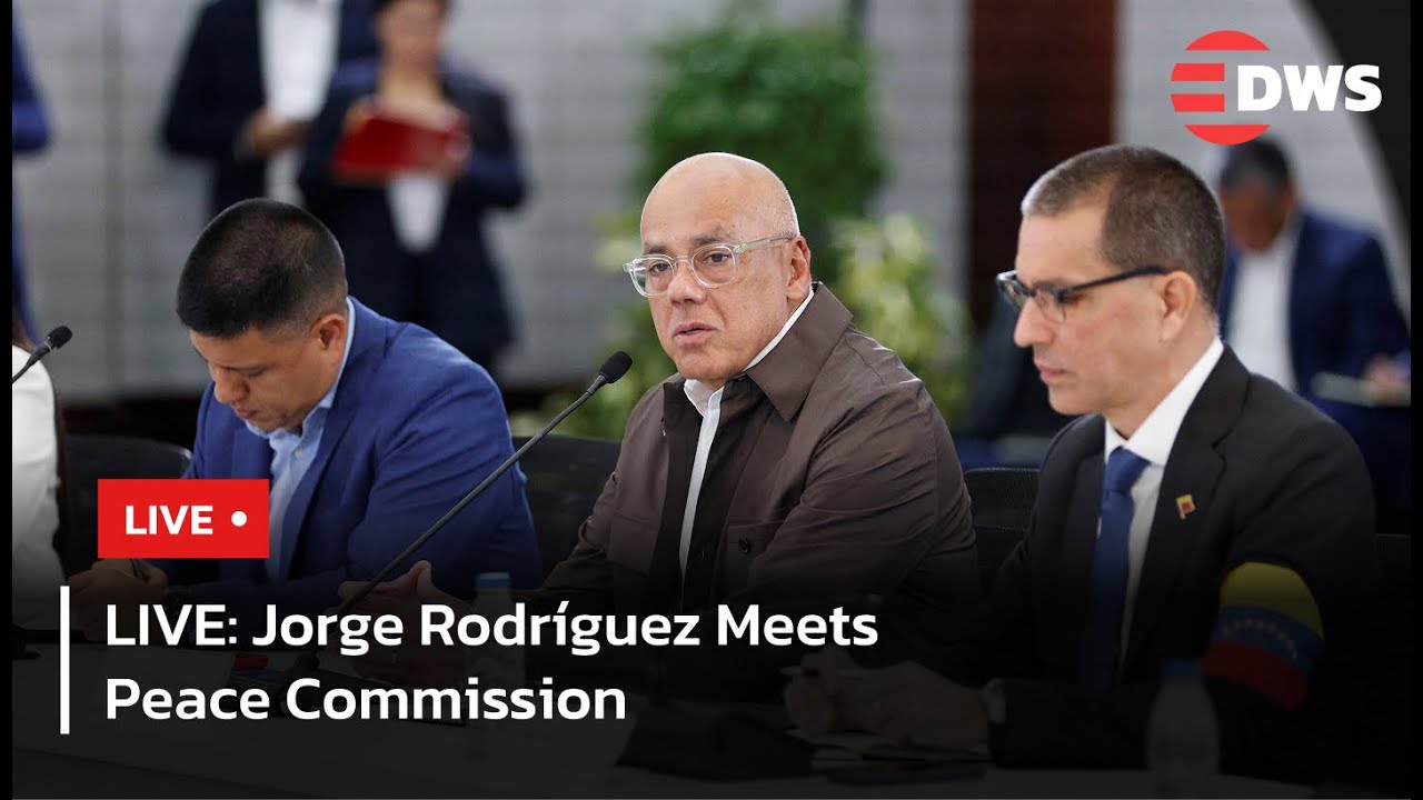 LIVE: Venezuela’s Jorge Rodríguez Meets Peace Commission On Amnesty Law | DWS News