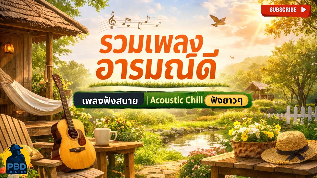 🎧 รวมเพลงฟังสบาย 1 ชั่วโมง | Acoustic Chill เปิดทิ้งไว้ ทำงาน พักผ่อน นอนหลับสบาย 🌿#acousticchill