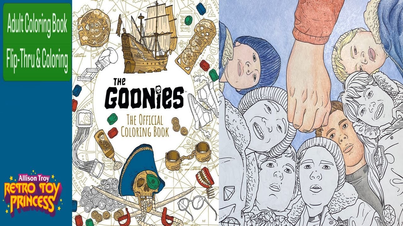 Goonies Adult Coloring Book Flip-Thru and Coloring