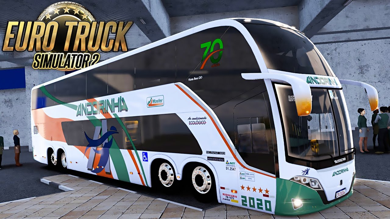 VIAJANDO PELO ESTADO DE SAO PAULO  |  BUSSCAR BUSS DD VIAÇÃO ANDORINHA  - Euro Truck Simulator 2