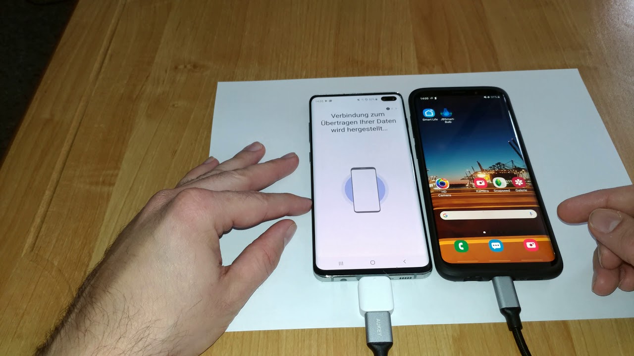 Smartswitch Daten Backup auf neues Smartphone mitnehmen per OTG USB Kabel BILDER  VIDEO übertragen