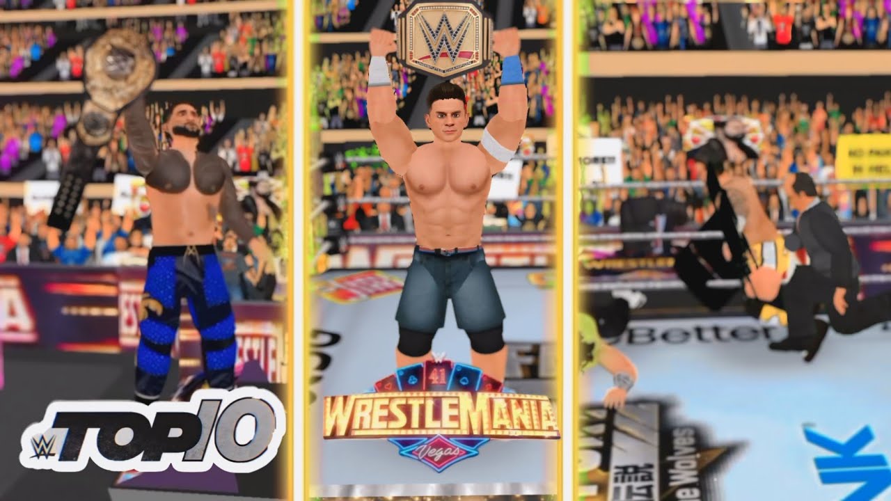 WWE TOP 10 MOMENTS OF WRESTLEMANIA 41 NIGHT 1 & 2 | WR3D 2k25 |