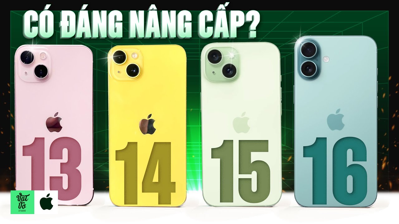 So sánh iPhone 16 - iPhone 15 -  iPhone 14 - iPhone 13: iPhone thường còn 