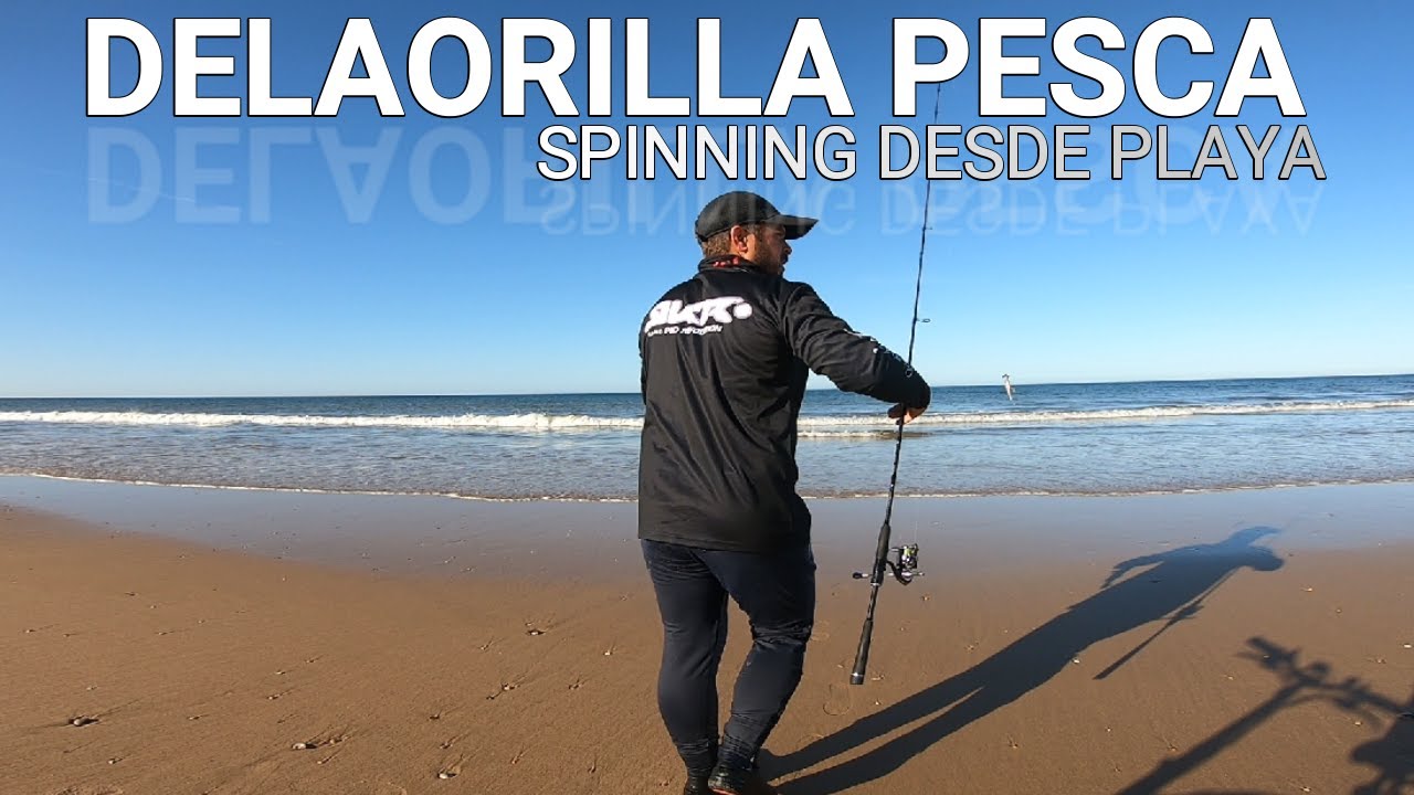 SPINNING desde PLAYA en MAZAGON (Huelva) USO un SEÑUELO exclusivo MUY efectivo.