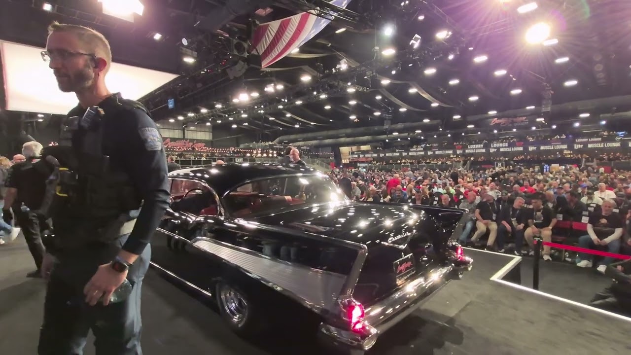 SOLD! 1957 Chevy Bel Air at Barrett Jackson Scottsdale 2026 Friday Night- Swade Customs