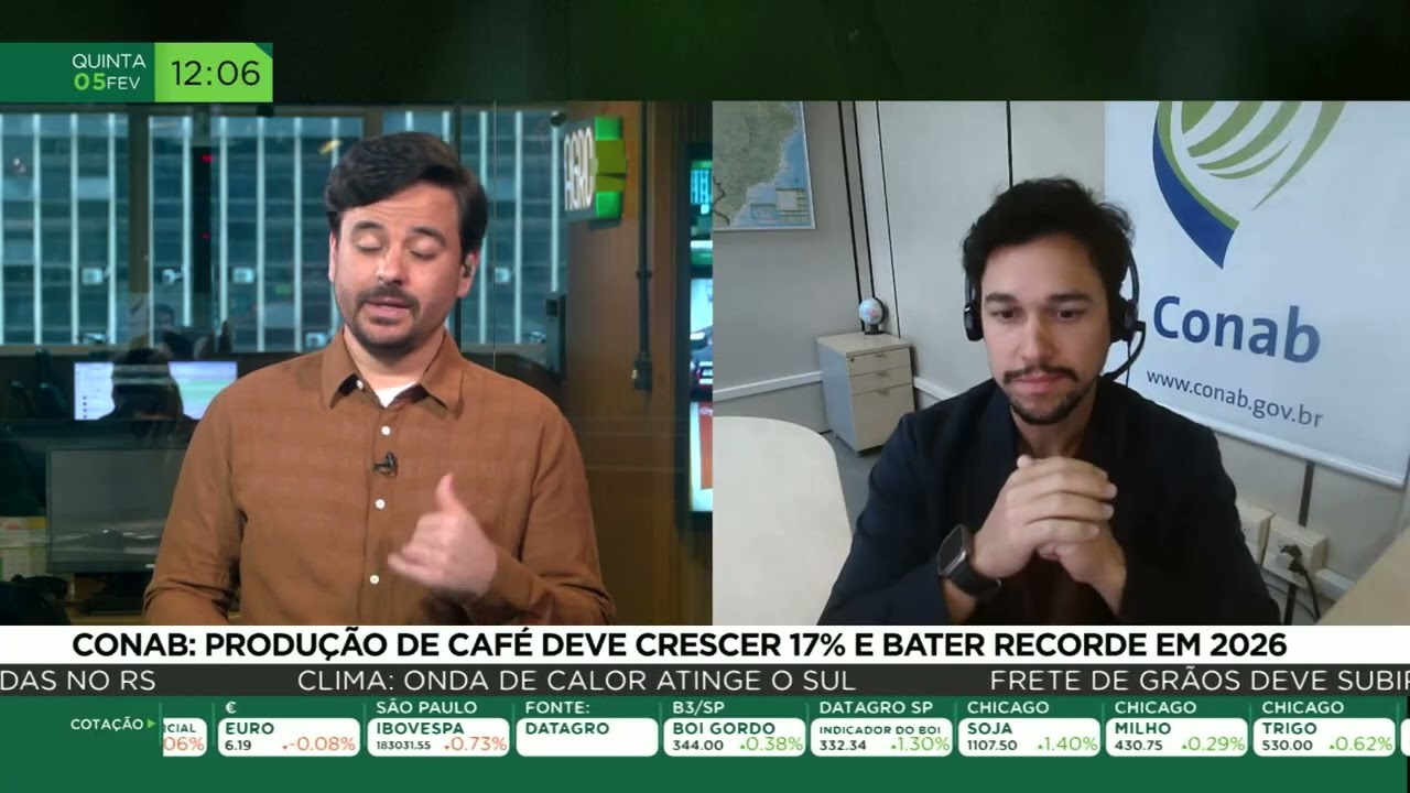Conab: Produção de café deve crescer 17% e bater recorde em 2025