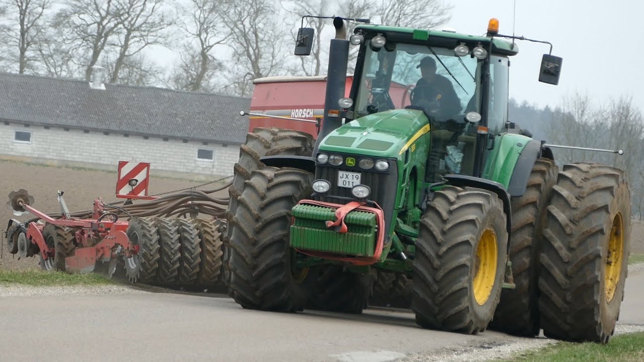 John Deere 8530 in the field w/ Horsch Pronto 6DC Seeder | BRUTAL SOUND | Danish Agriculture