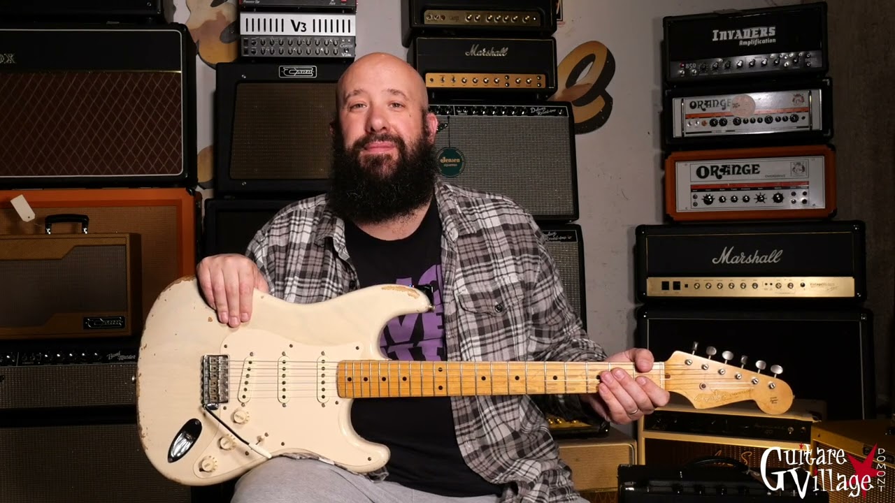 Fender CS Strat 56 White Blonde - Guitare Village