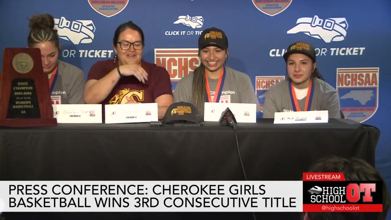 Press Conference: Cherokee girls basketball after record-breaking state championship performance