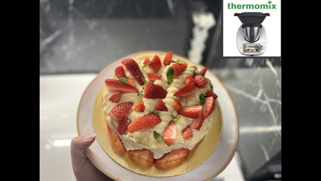 Recette du Fraisier au thermomix TM6 facile étape par étape
