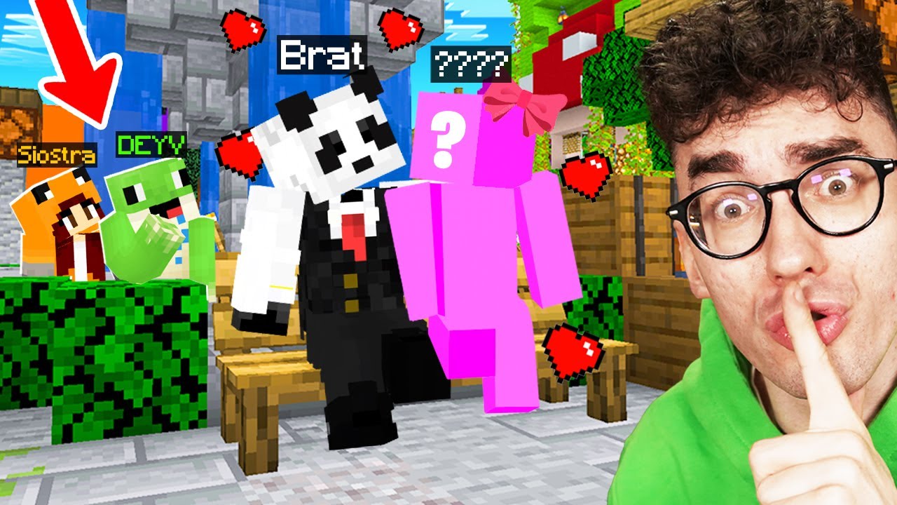 Podglądamy MŁODSZEGO BRATA na PIERWSZEJ RANDCE w ŻYCIU w Minecraft!