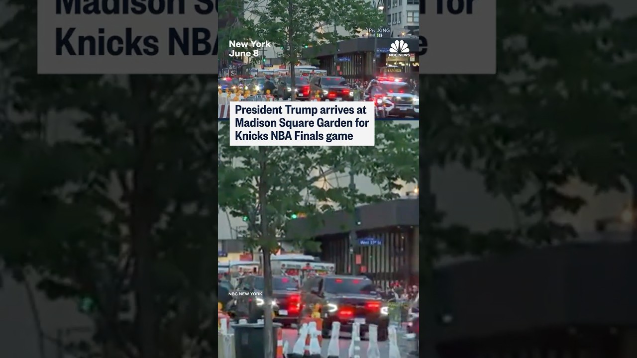 President Trump's motorcade arrives at MSG for Knicks NBA Finals game