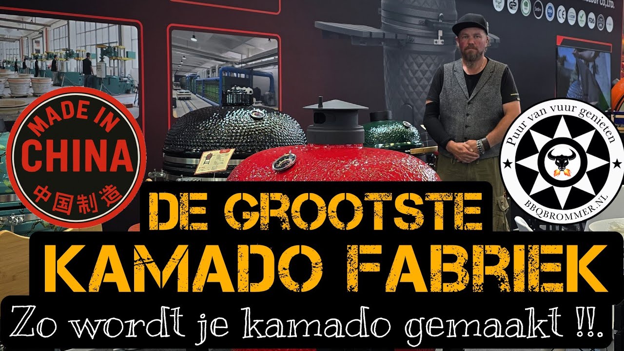 Zo wordt je kamado gemaakt in China grootste kamado fabriek -  hoe wordt een keramische bbq gemaakt.