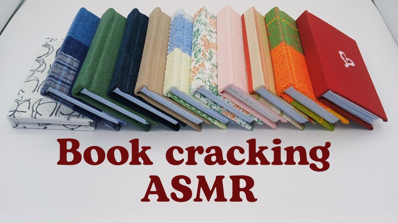 Handmade book cracking | 360° view | ASMR | Compilation