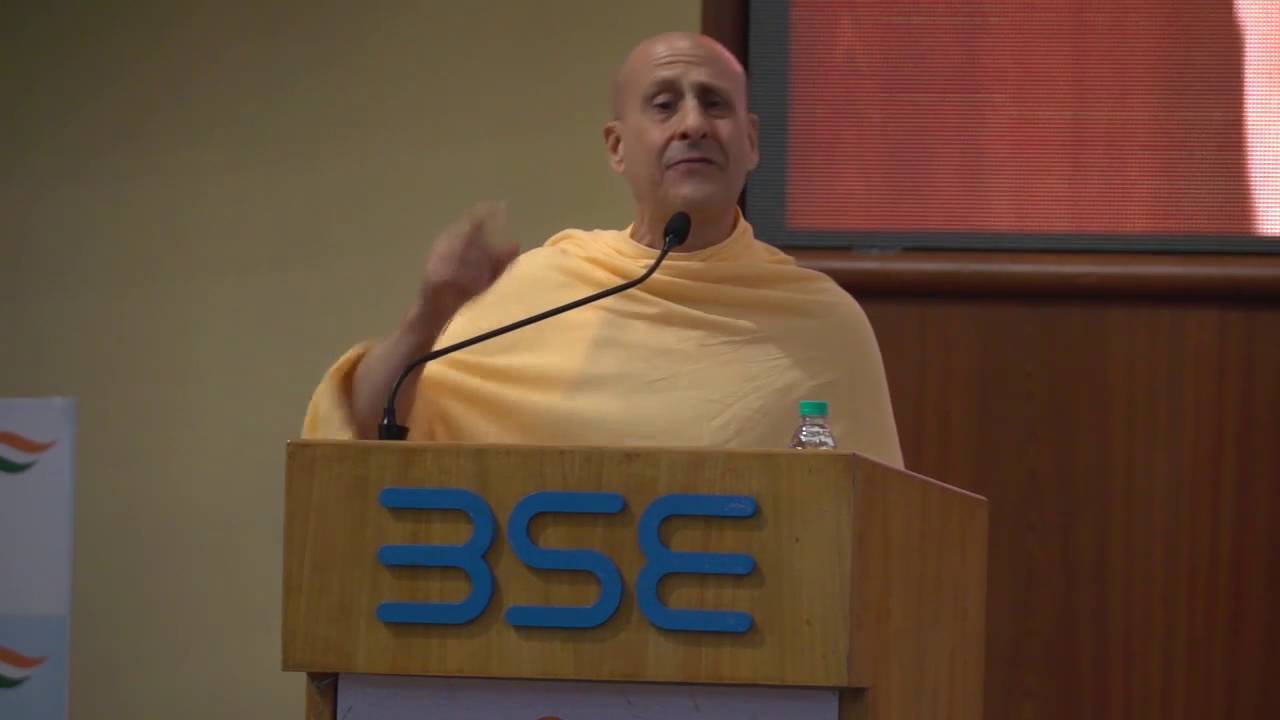 Conscious Leadership by Radhanath Swanmi at BSE Event