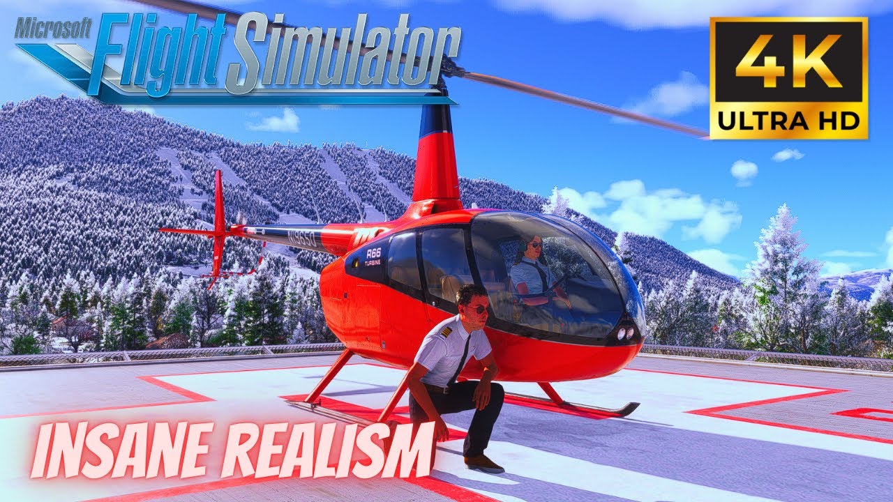 MSFS 2024 [R66 MAX REALISM] ASMR Flight in the Snow