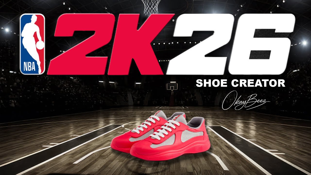NBA 2K26 Shoe Creator - How to make Prada America's Cup: Rubber 'Red/Grey'