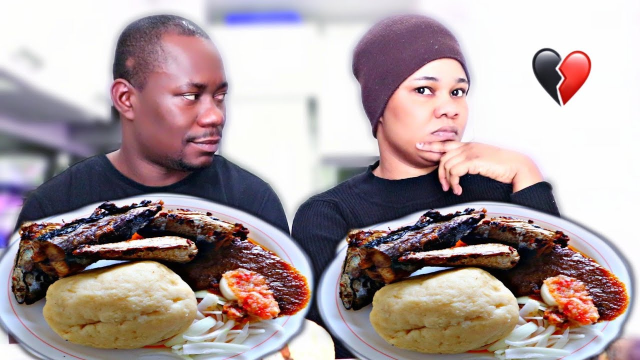 I told you to look good mukprank on wife | banku with fried fish and chili sauce mukbang