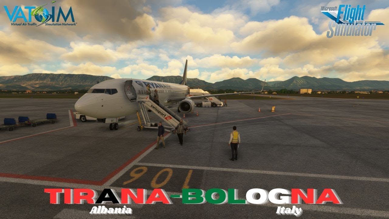 MSFS 2020 LIVE ! Ryanar Ops. Tirana - Bologna. PMDG 737-800