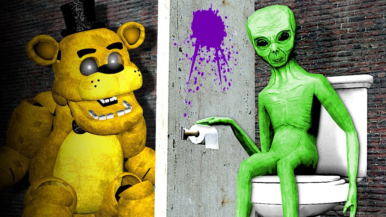 FNAF ANIMATRONICS CHASE ALIEN! (Gmod)